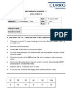 2022 GR 11 Cycle Test 3 Memo