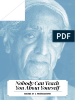 Nobody Can Teach You About Yourself - Krishnamurti