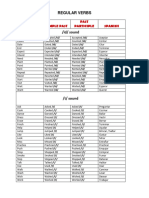 REGULAR AND IRREGULAR VERBS - Organized