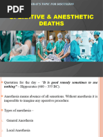 Anesthetic & Operative Deaths