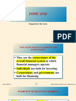 Topic 1 - Overview of Financial Systems