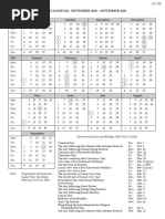 Calendar Semesters