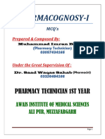 Pharmacognosy I McQ's