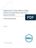 Deployment of Dell M8024k Blade Switch in Simple Mode With Cisco Nexus 5k Switch