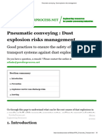 Pneumatic Conveying - Dust Explosion Risks Management