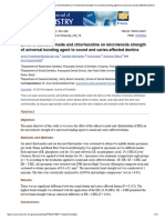 Effect of Adhesive Mode and Chlorhexidine On Microtensile Strength of Universal Bonding Agent To Sound and Caries-Affected Dentins