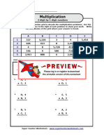 Grid Multiplication 3dig X 1dig