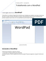 AULAS 12 e 13 - Trabalhando Com o WordPad