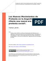 Yashan, Javier (2010) - Los Nuevos Movimientos de Protesta en La Argentina. Hacia Una Nueva Era en La Protesta Social