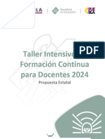 Taller Intensivo de Formación Continua para Docentes 2024: Propuesta Estatal