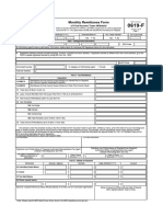 Monthly Remittance Form: of Final Income Taxes Withheld