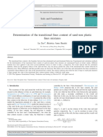 Determination of The Transitional Fines Content of Sand-Non Plastic Fines Mixtures