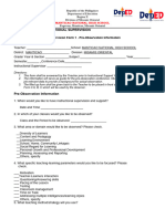 Observation - Forms Pre and Post