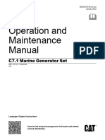 Caterpillar C7.1 Marine Generator Set Operation and Maintenance Manual (SEBU8734-09) (MANUAL-P - 5301513 - 1 - A) - 1