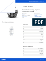 Tapered Roller Bearings, Single Row, Matched Back-To-Back: Dimensions