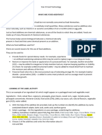 What Are Food Additives Worksheet