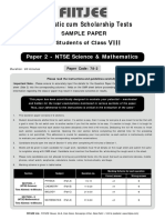 Dst-2425-Sample Paper-Class-Viii-P2-Ntse-S&m