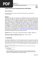 A - Basic - Time Series Forecasting Course With Python