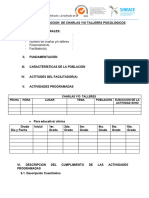 Informe de Ejecucion de Charlas y Talleres Psicológicos