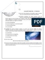 Avaliação Trimestral de Ciências 4º Ano - Liciane