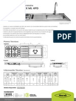 Ovata 1.50 Inox ML 4Pd Ee GN 1 Or: Mesón de Acero Inoxidable