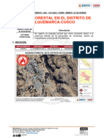 Reporte Preliminar N.º 949 - 14jul2024 - Incendio Forestal en El Distrito de Colquemarca-Cusco