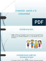 Intervencion Social A La Comunidad