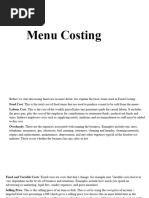 Menu Pricing