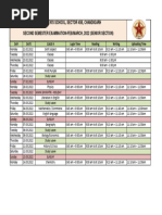 9 - Second Semester - Datesheet