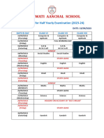 Class-6to8 - Half Yearly Examination Instructions