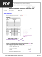 Uncertainity Calculations For Concrete Slump Astm c143