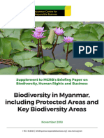 Biodiversity in Myanmar, Including Protected Areas and Key Biodiversity Areas