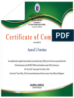 Certificate of Completion