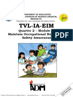 EIM 11 Q2 - MODULE 6 Maintain Occupational Health and Safety Awareness