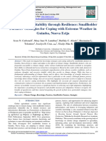 Agricultural Profitability Through Resilience: Smallholder Farmers' Strategies For Coping With Extreme Weather in Guimba, Nueva Ecija