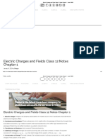 Electric Charges and Fields Class 12 Notes Chapter 1 - Learn CBSE