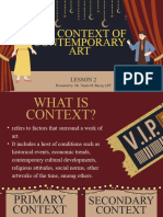 The Context of Contemporary Art