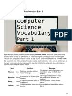 Computer Science Vocabulary - Part 1