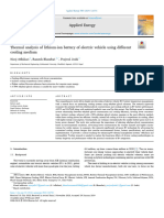 Thermal Analysis of Lithium-Ion Battery of Electric Vehicle Using Different Cooling Medium