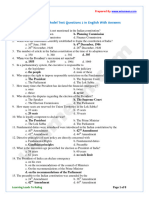 Indian Polity Model Test Questions 2 in English With Answer