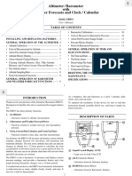 EB833 Manual Instruções Altímetro Oregon Scientific EB833