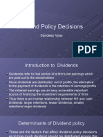 Dividend Policy Decisions