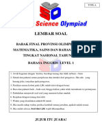 Bahasa Inggris Level 1 (Type A)