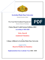 M. Sc-II Analytical Chemistry Syllabus (NEP) - 2024-25 For Affiliated Colleges