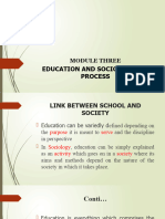 Module Three-Education Sociolization