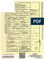 Certificate of Live Birth: Province City/Municipality Registry No