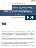 Oficio Nro 075-2021-SMV - Exsa S.A. - Nuevo Informe de Valorizacion OPA y OPC EXSA