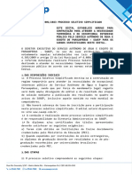 EDITAL N 001 2023 PROCESSO SELETIVO SIMPLIFICADO SAAEP