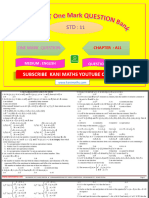 STD 11 MATHS EM One Mark