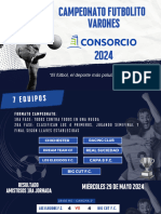 Programacion Amistosos 2da Jornada y Fixture Campeonato Futbolito Varones Consorcio 2024